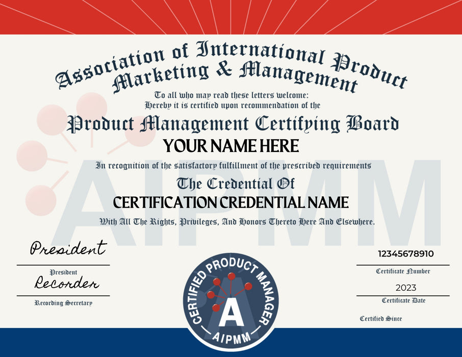 Certification Certificate Reprint